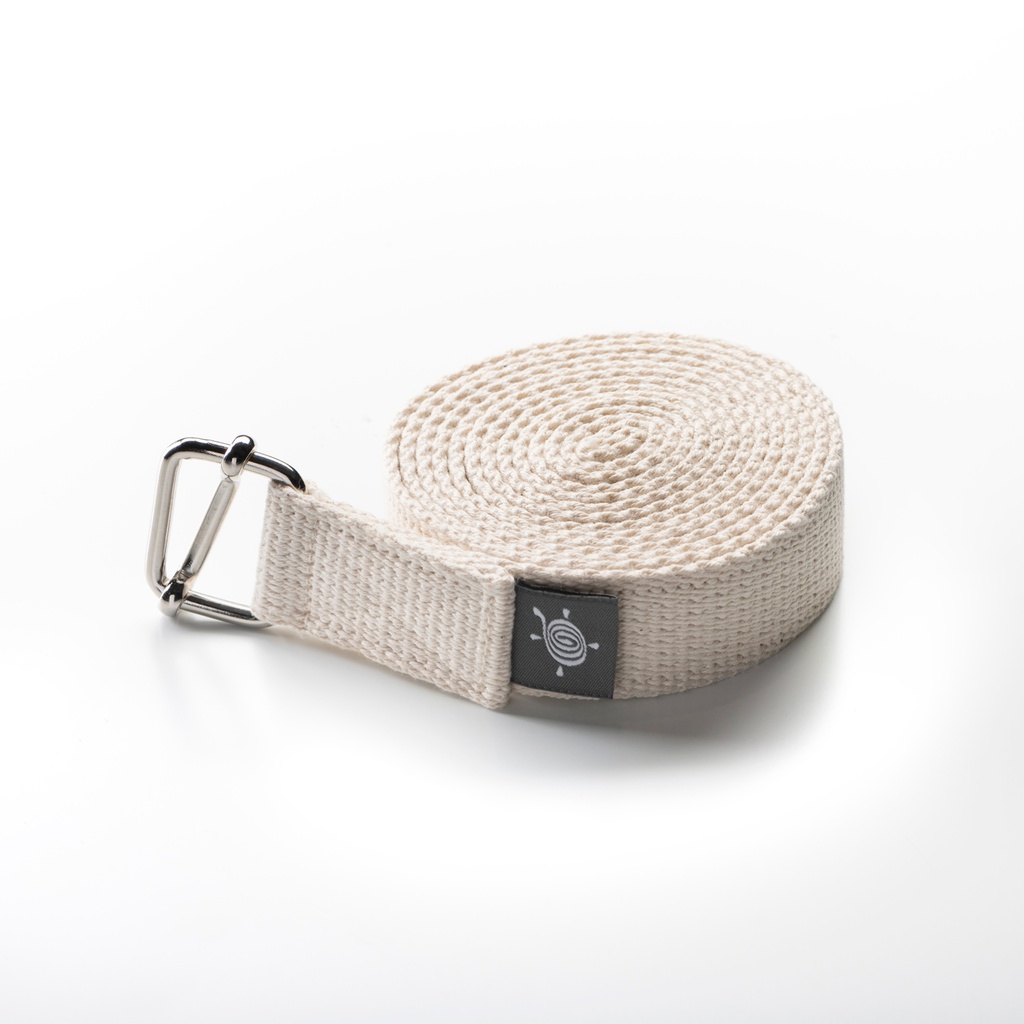 ​Yoga Belt Poona, white, 25mmx200cm, 10 pcs. in bag