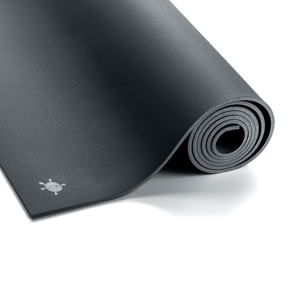 Yoga mat GECO, Anthracite, 66x185cm/6mm, Logo