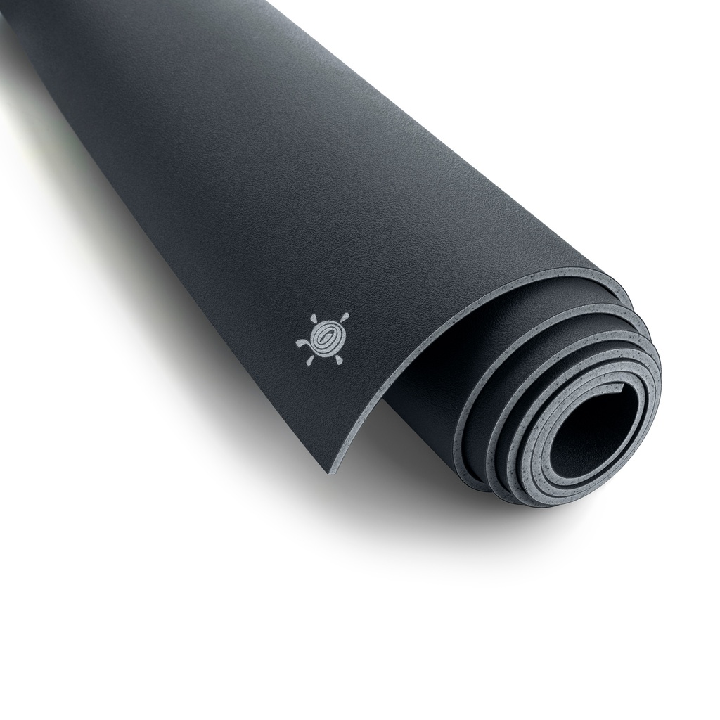 Yoga mat GECO, Anthracite, 66x200cm/6mm, Logo