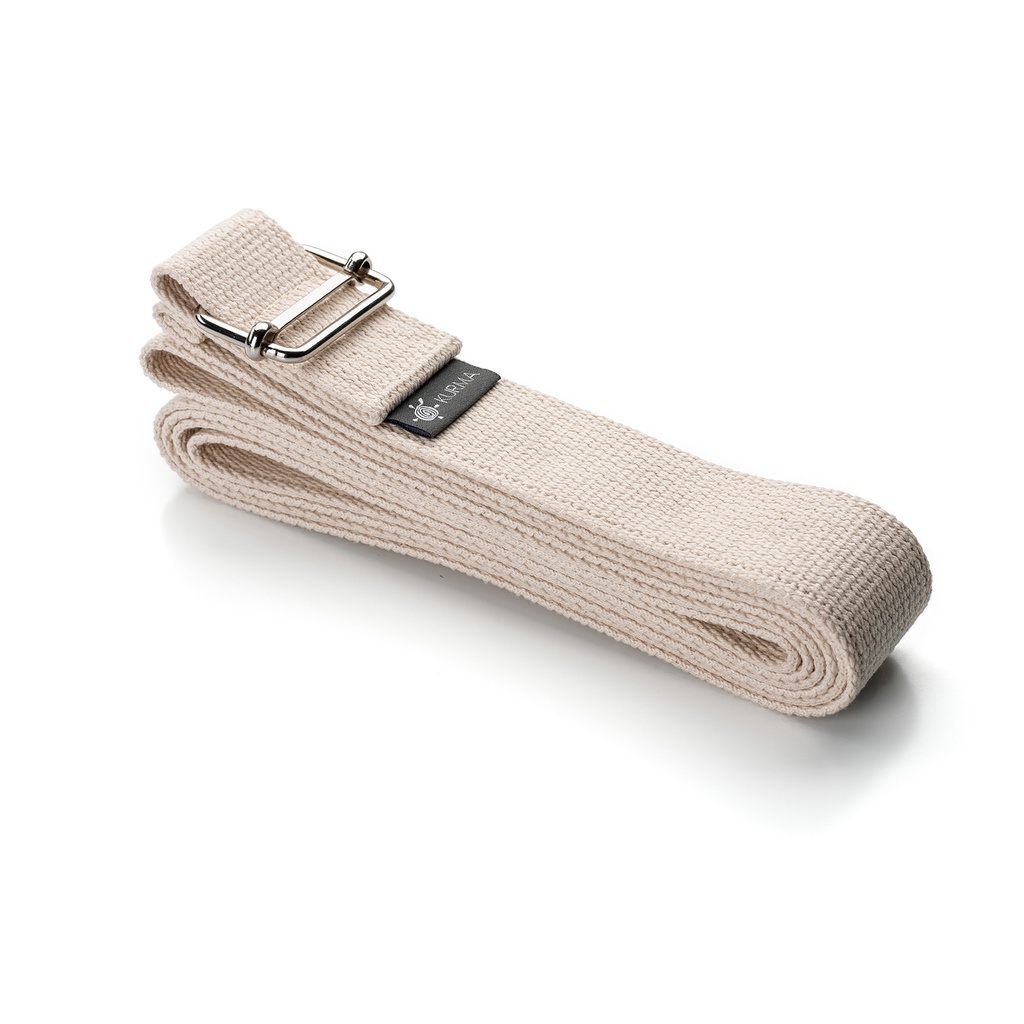 Yoga Belt Evolve large (XL), white, 38/40mmx300cm, Logo 2020