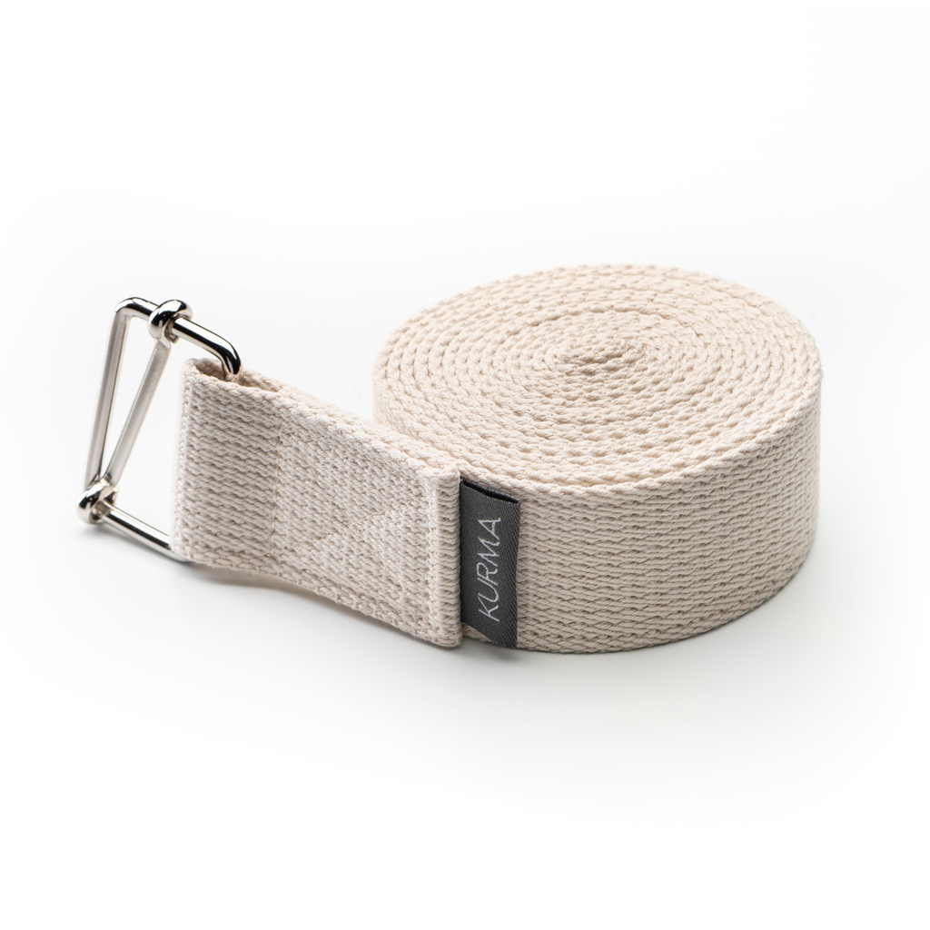 Yoga Belt Evolve, white, 38/40mmx230cm, Logo 2020
