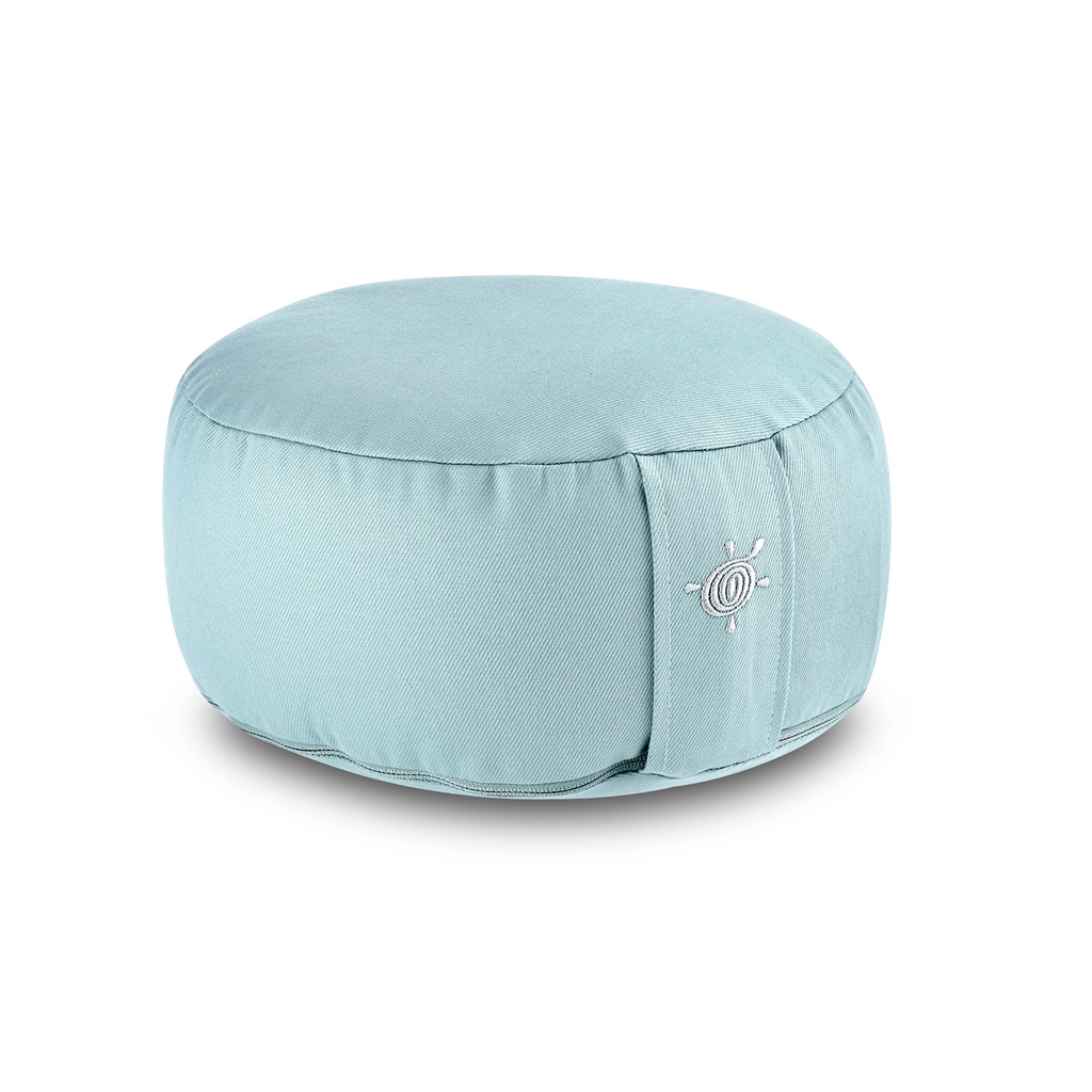 Round cushion, Glacier bay, 30x14cm, Zipper
