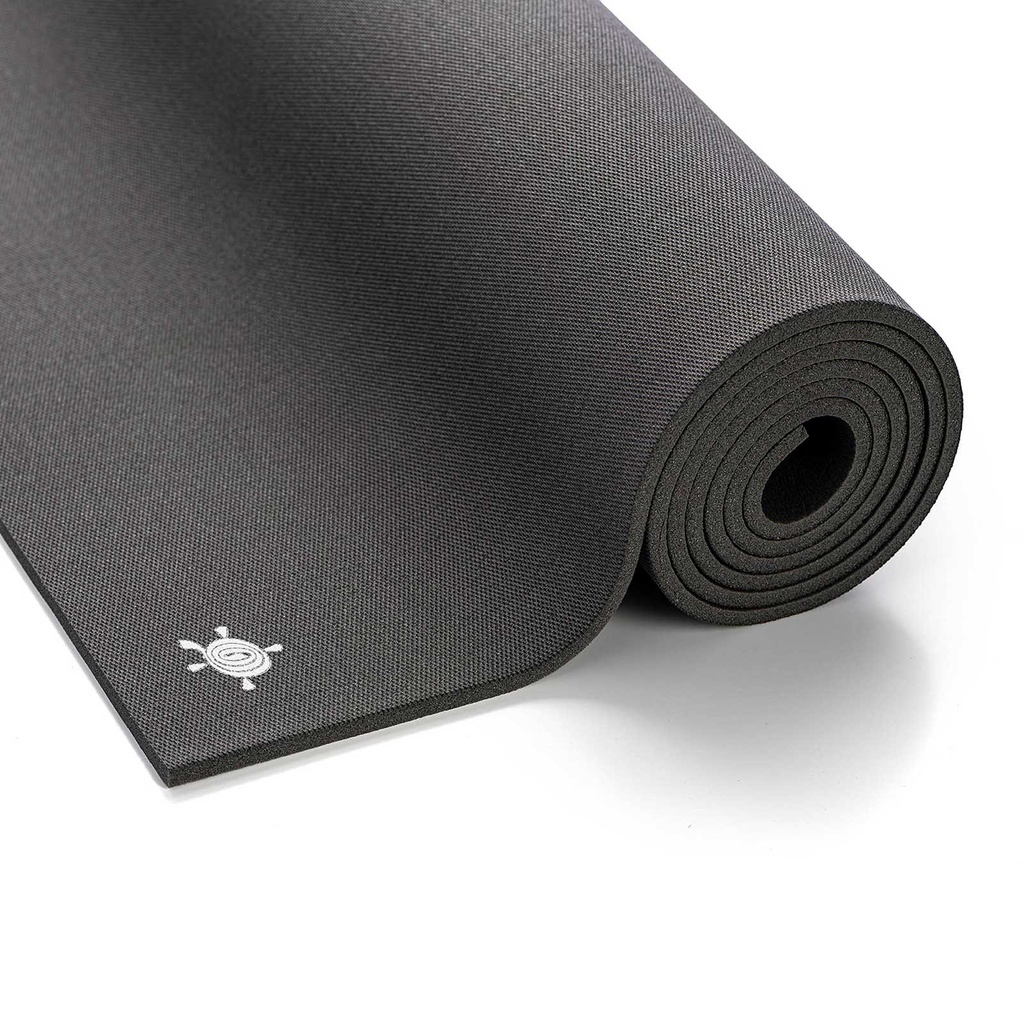 Yoga mat CORE Black, 66x220cm/6.5mm, Logo