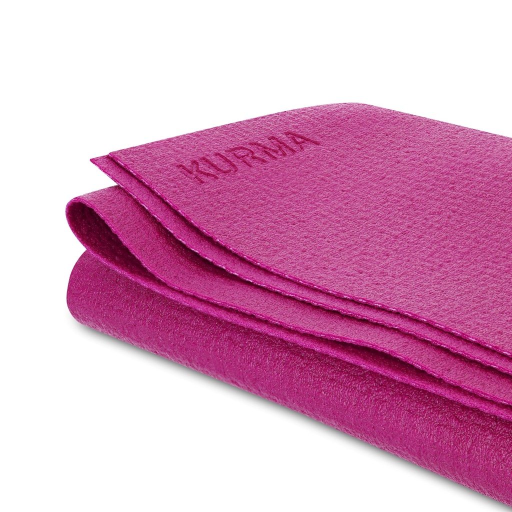 Travel Yoga mat Fold-N-Flow, Red Berry, 60x185cm/2.9mm
