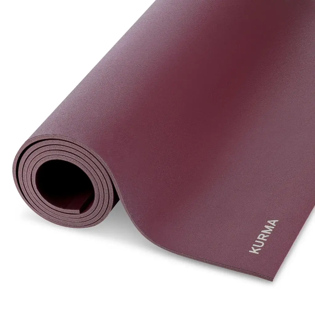 Yoga mat GECO, Garnet, 66x185cm/6mm, Logo
