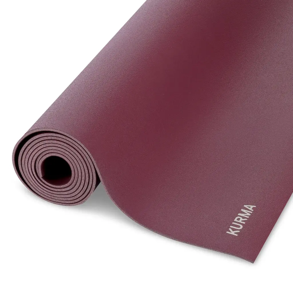 Yoga mat GECO Lite, Garnet, 66x185cm/4mm, Logo