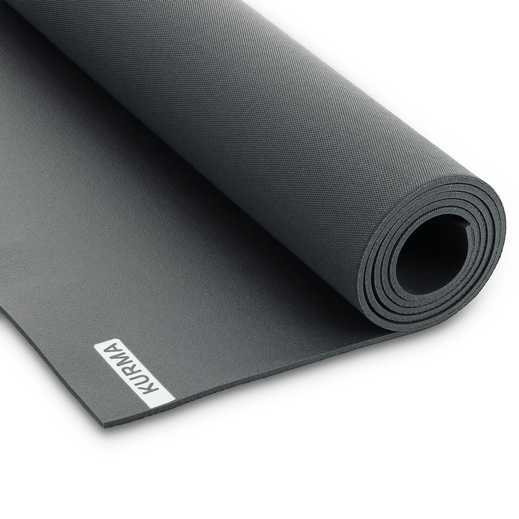 Yoga mat CORE Black, 100x200cm/6.5mm, Logo