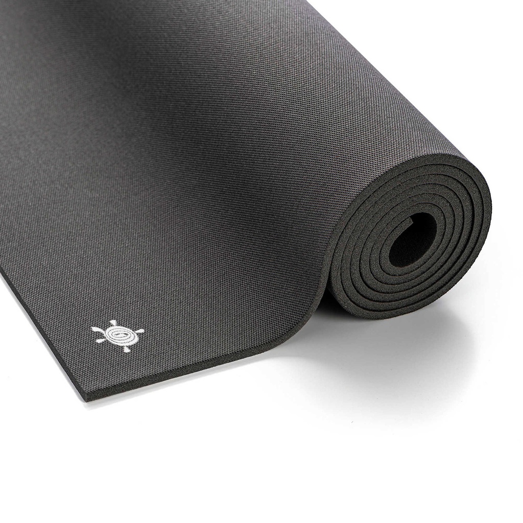 Yoga mat CORE Black, 60x200cm/6.5mm, Logo