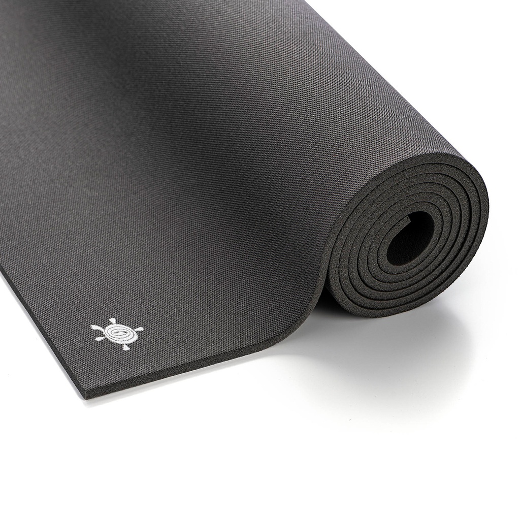 Yoga mat CORE Black, 66x200cm/6.5mm, Logo