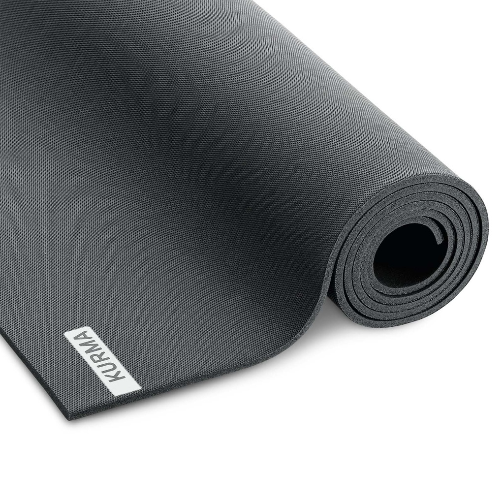 Yoga mat CORE Black, 80x200cm/6.5mm, Logo
