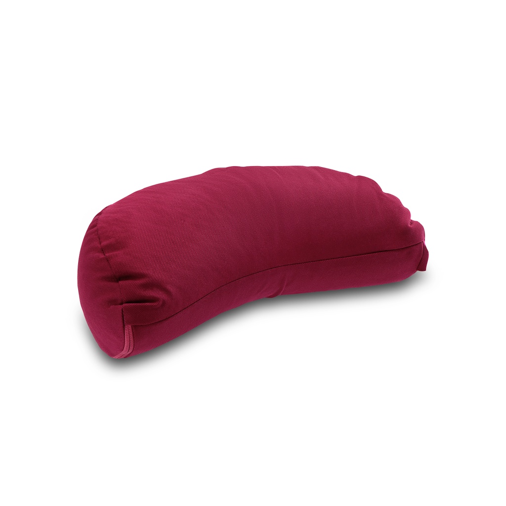 Crescent cushion, Burgundy, 38x13cm