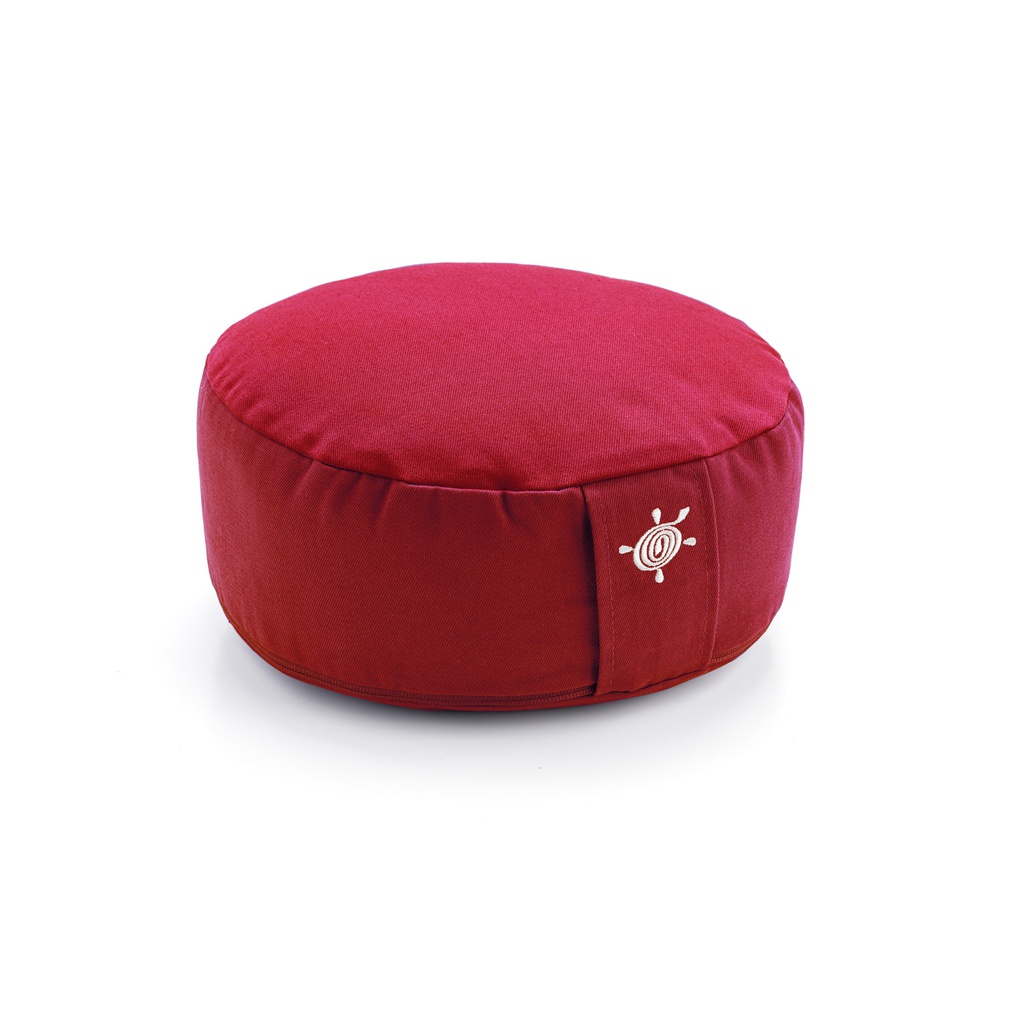 Round cushion, Burgundy, 30x14cm, Zipper